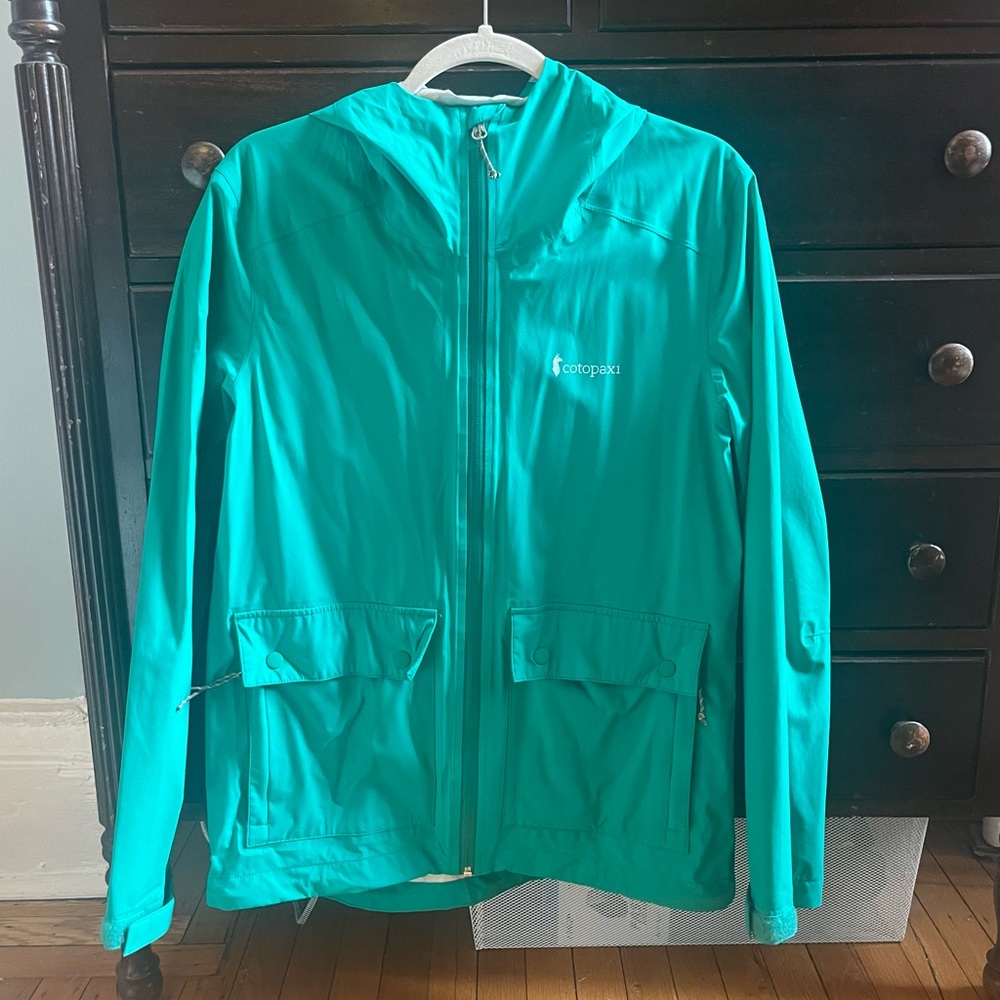 COTOPAXI parque rain jacket shell green - m